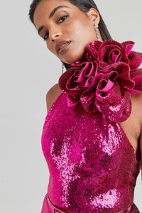 Cecille Hot Pink Jumpsuit