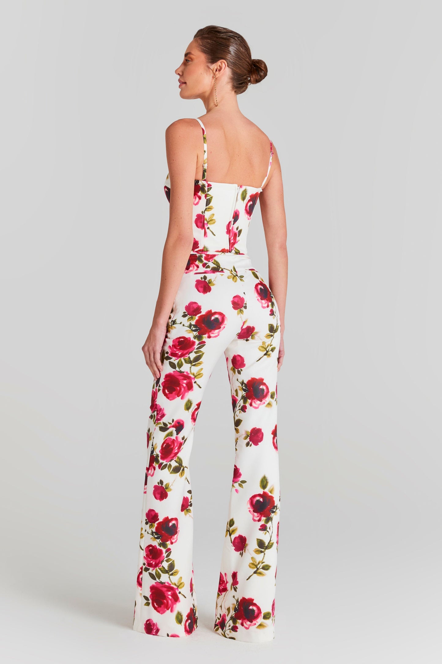NADINE MERABI Tops Portia White Floral Corset Top