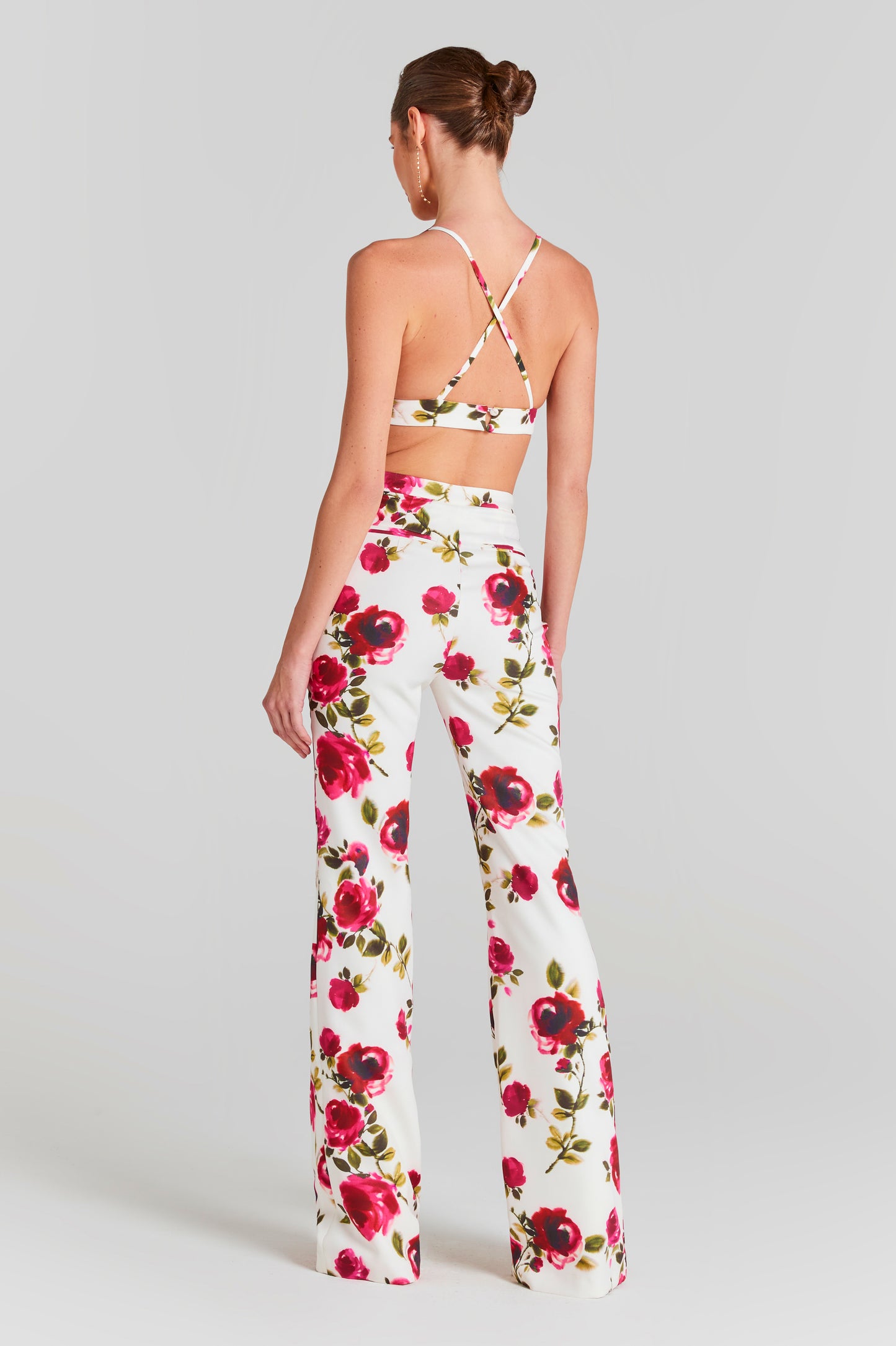 Portia White Floral Bra Top