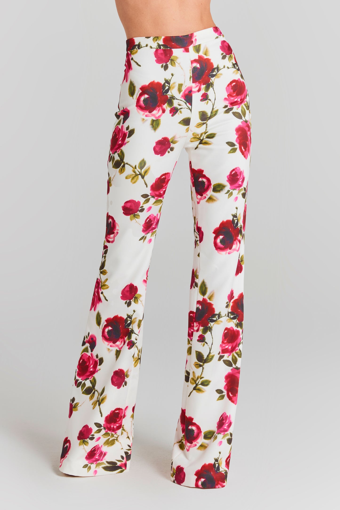 Portia White Floral Trousers
