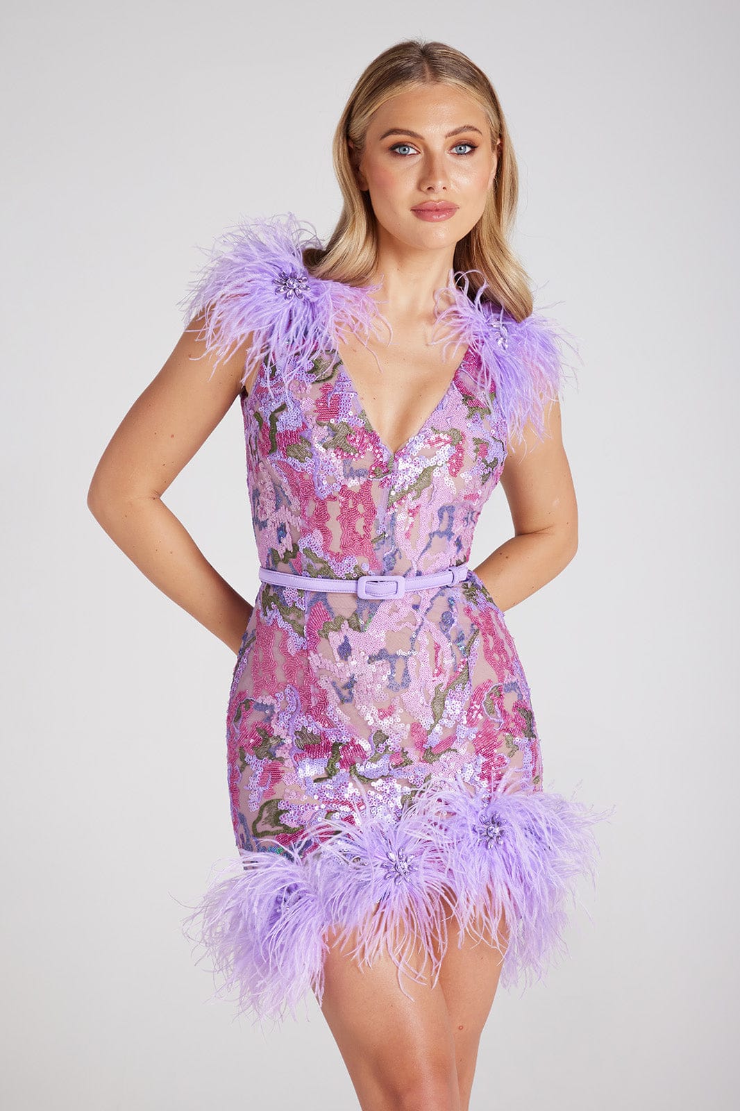 NADINE MERABI Dresses Isla Purple Dress