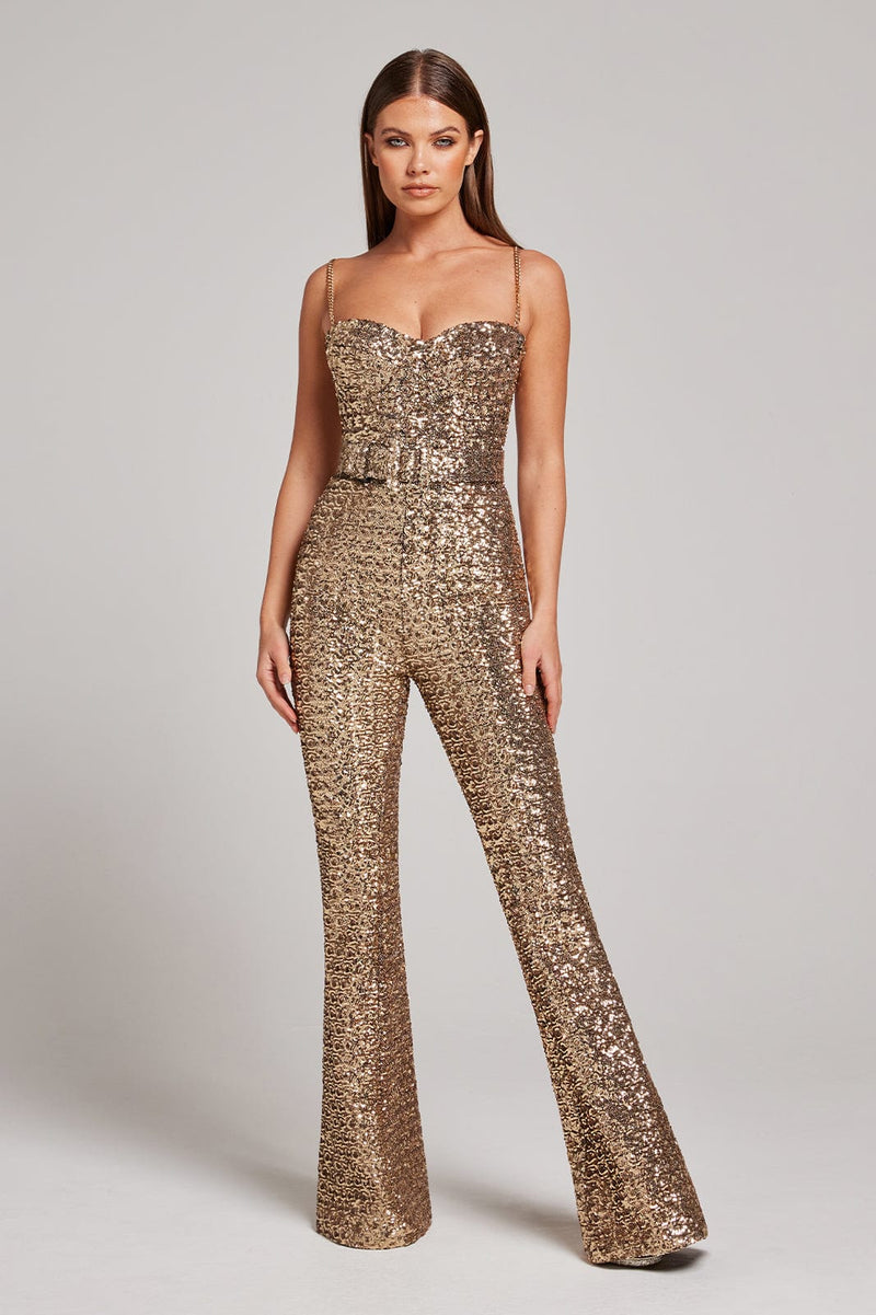 Lucinda Gold Jumpsuit Jumpsuits NADINE MERABI