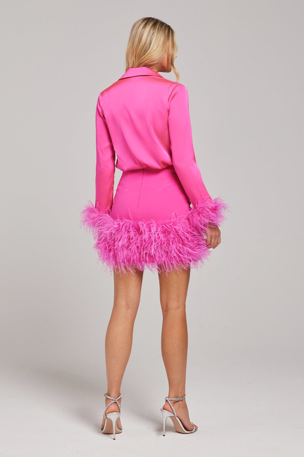 NADINE MERABI Tops Taylor Hot Pink Shirt