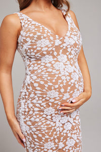Nyla White Maternity Dress