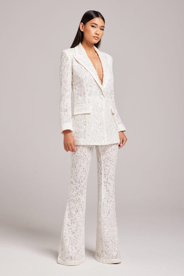 Camilla White Blazer | Blazer | NADINE MERABI