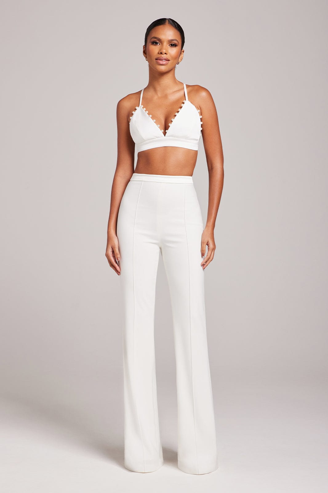 White shop trouser pants