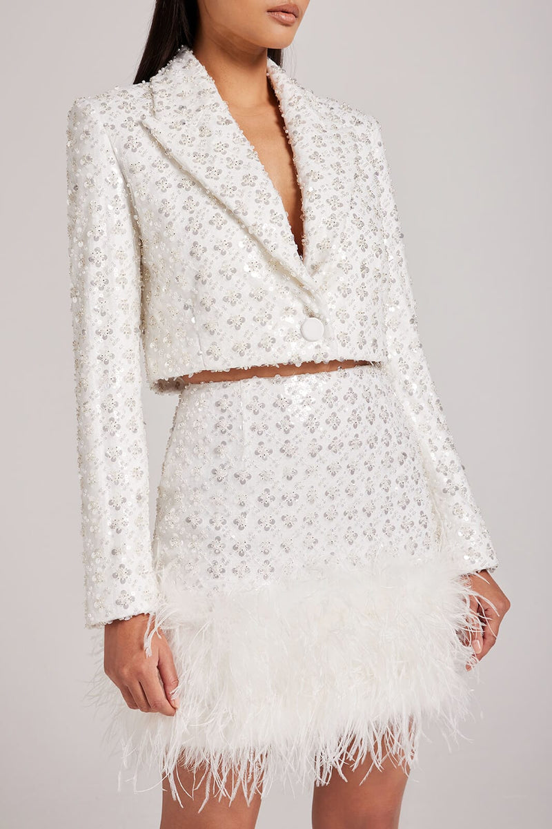 Clara White Blazer Blazer NADINE MERABI