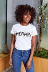 MERABI White Logo T-Shirt